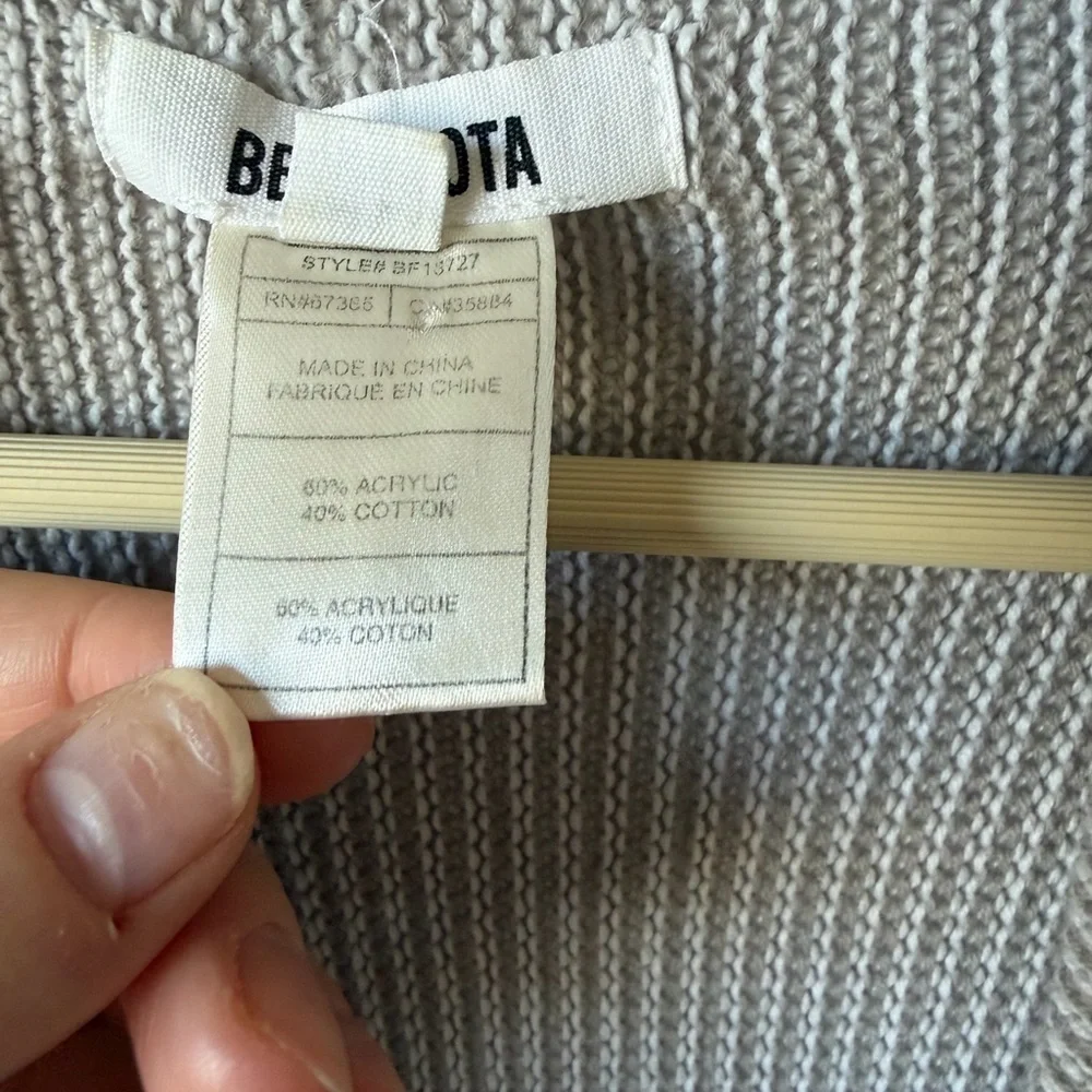 BB Dakota Light Gray Draped Cardigan - Picture 7 of 9